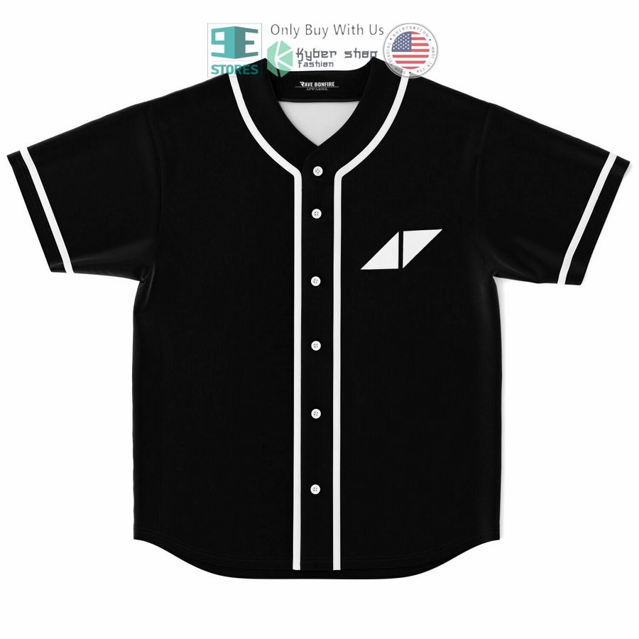 avicii logo black baseball jersey 1 65807