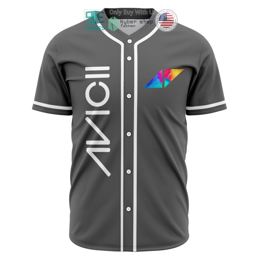 avicii logo grey baseball jersey 1 24054