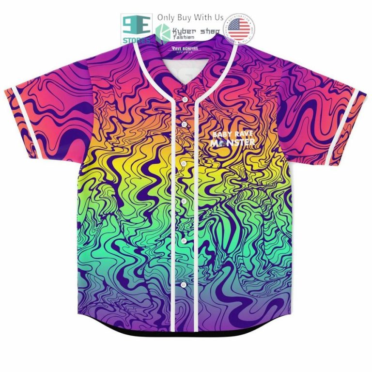 baby rave monster lsdream peace love and wubz baseball jersey 1 94377