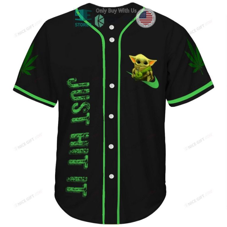 baby yoda weed just hit it black baseball jersey 2 16750