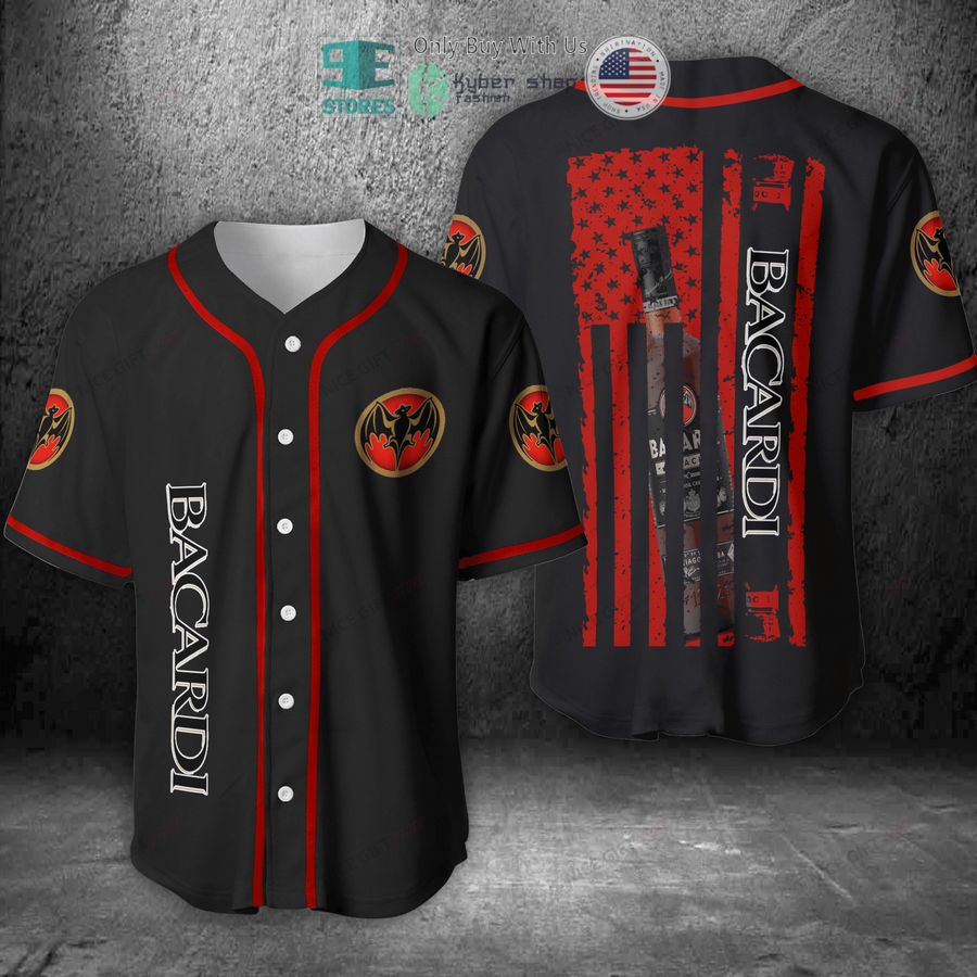 bacardi united states flag black red baseball jersey 1 44553