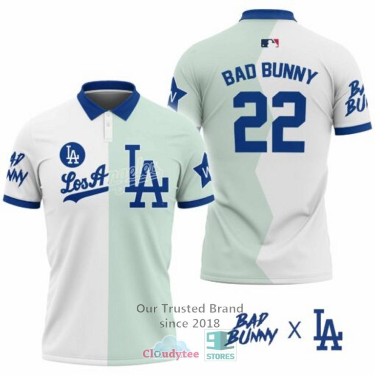 bad bunny 22 los angeles dodgers polo shirt 1 47127