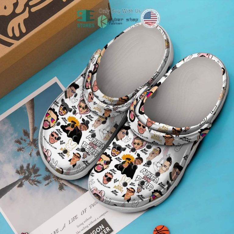 bad bunny ahora soy peor face pattern crocs crocband clogs 2 37115