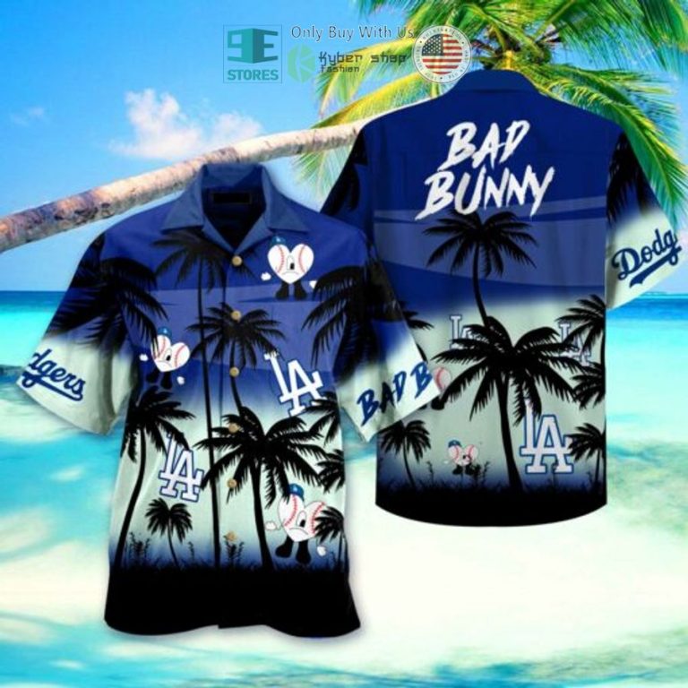 bad bunny los angeles dodgers hawaiian shirt 1 62498