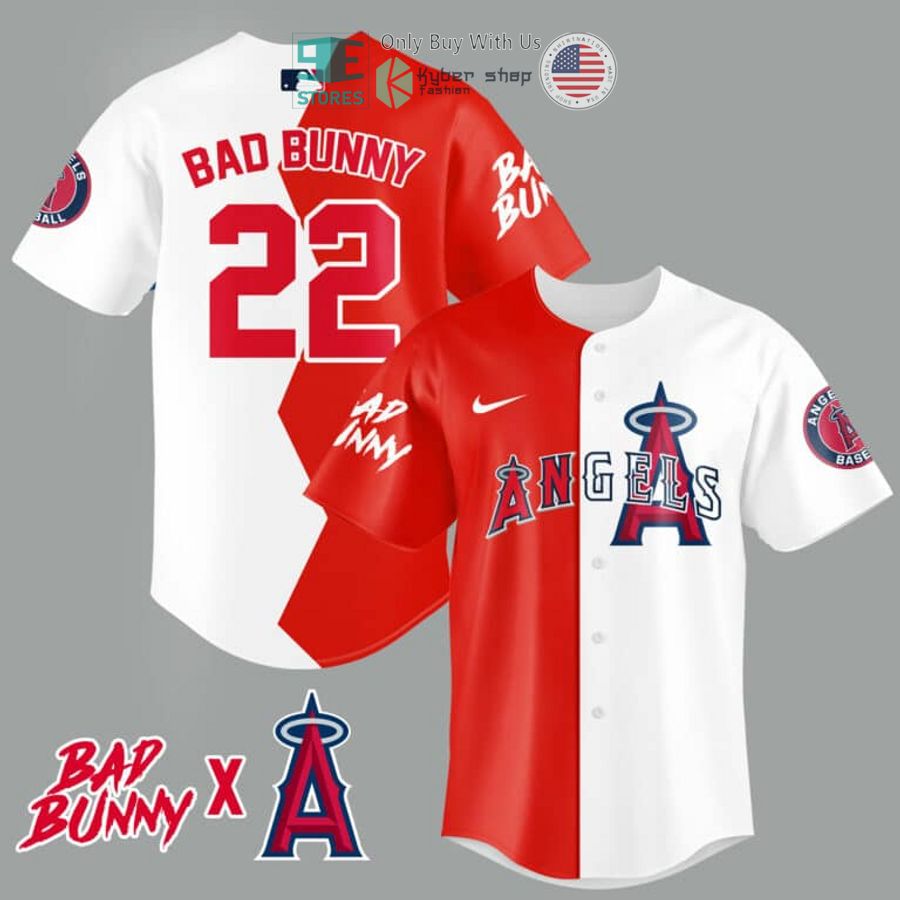 bad bunny x los angeles angels baseball jersey 1 96883