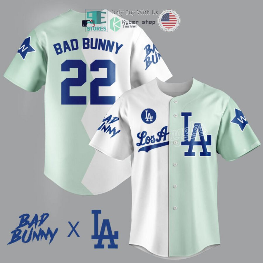 bad bunny x los angeles dodgers baseball jersey 1 95339