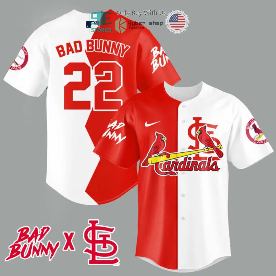 bad bunny x st louis cardinals baseball jersey 1 27988