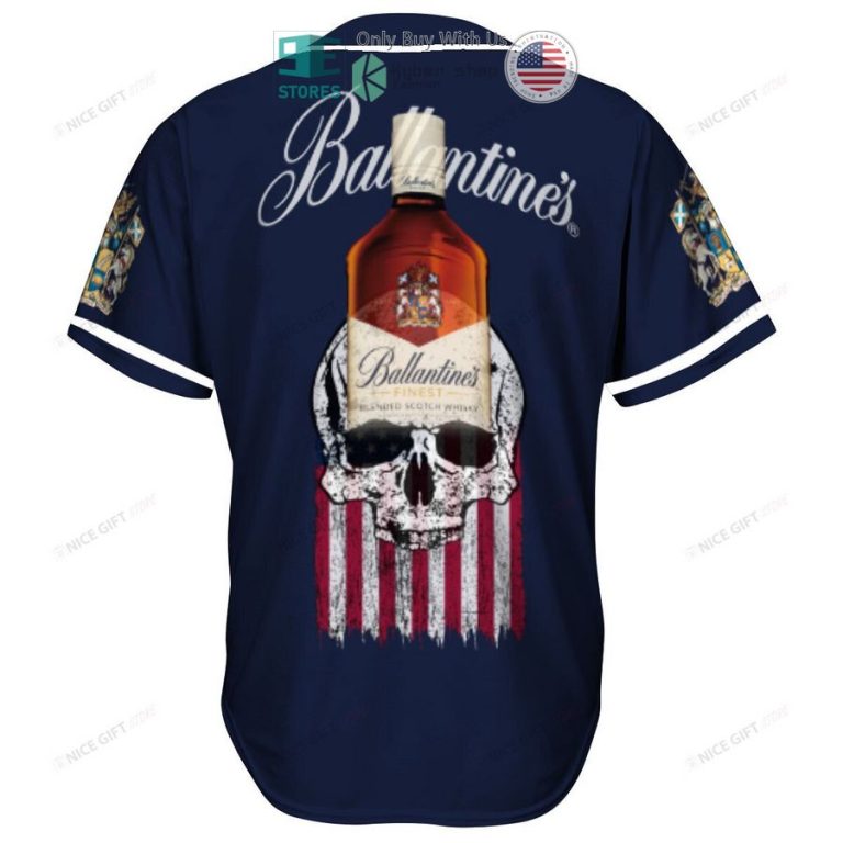 ballantines skull united states flag blue baseball jersey 3 25647