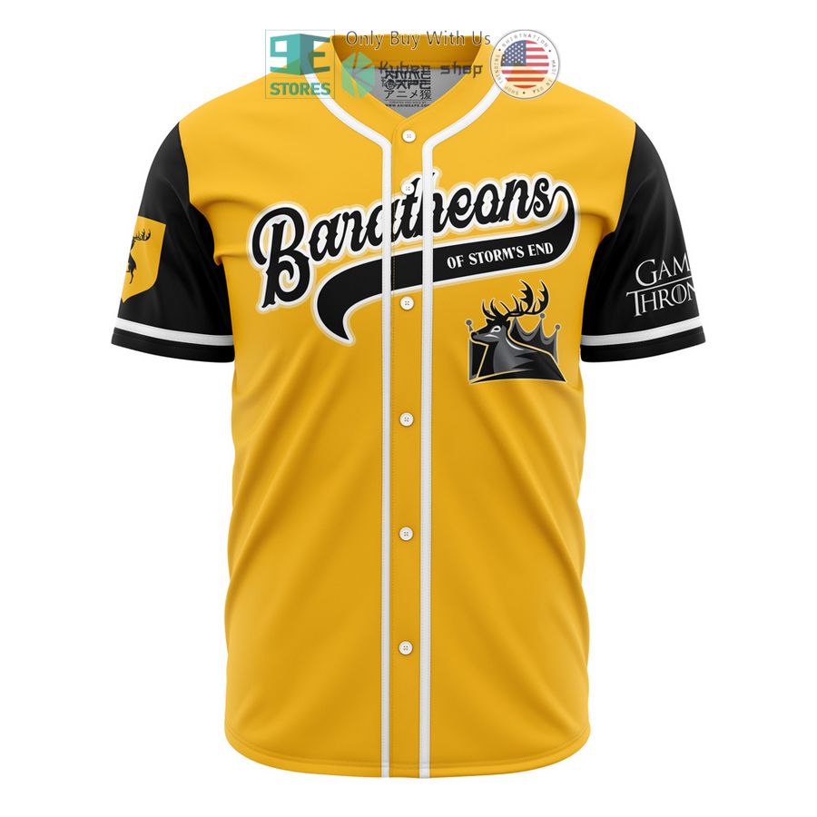 baratheons of storms end game of thrones baseball jersey 1 24684