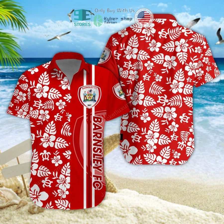barnsley f c red hawaiian shirt shorts 1 53621