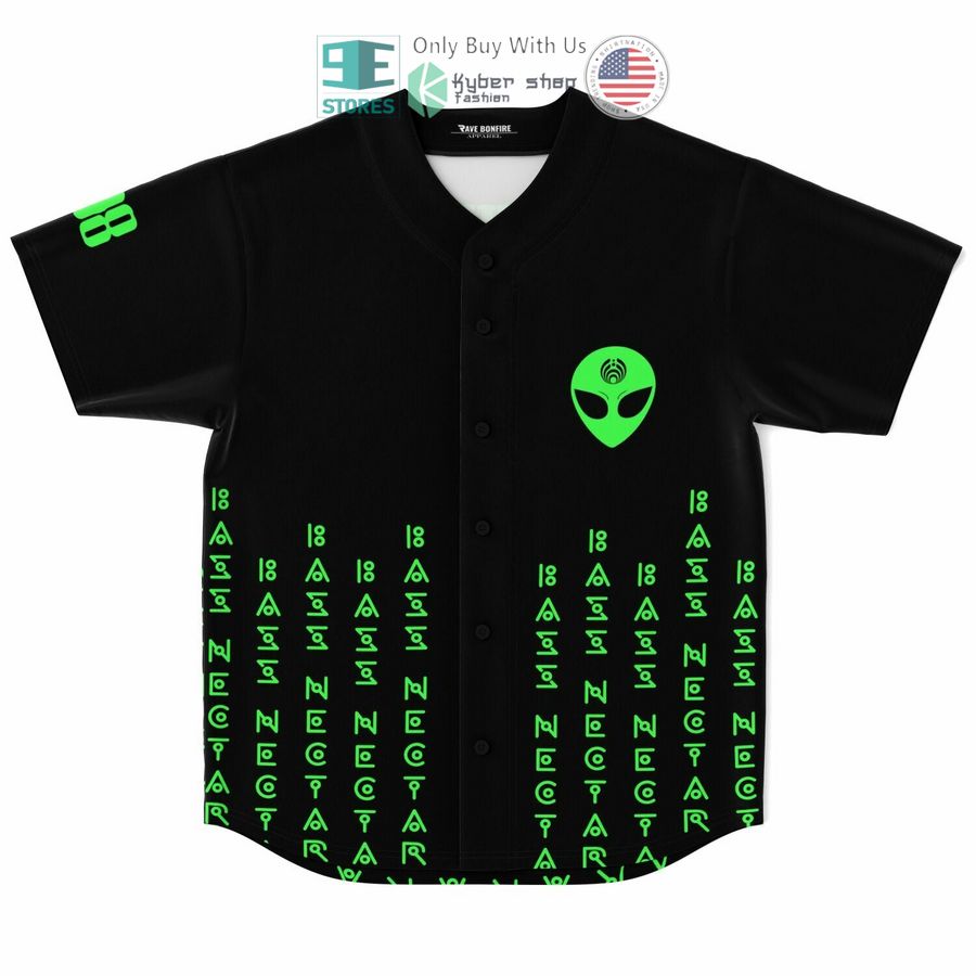 basshead black green baseball jersey 1 82778