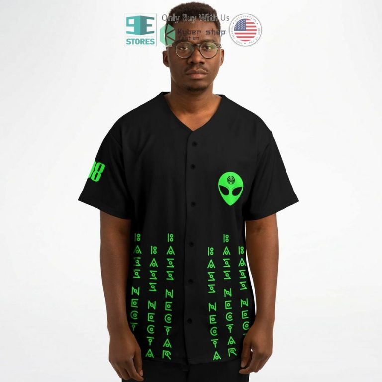 basshead black green baseball jersey 3 69824