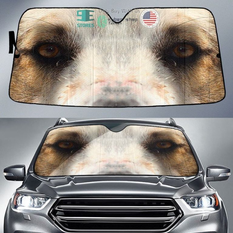 bernese mountain dog eyes car sun shade 1 80773