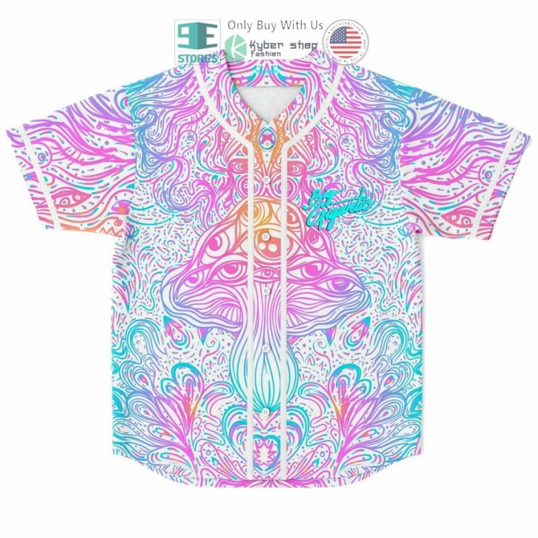 big gigantic free your mind magic mushroom psychedelic art baseball jersey 1 33442