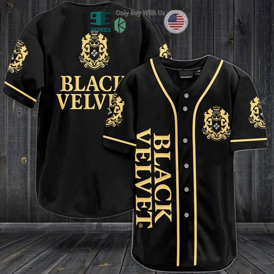 black velvet logo black baseball jersey 1 52410