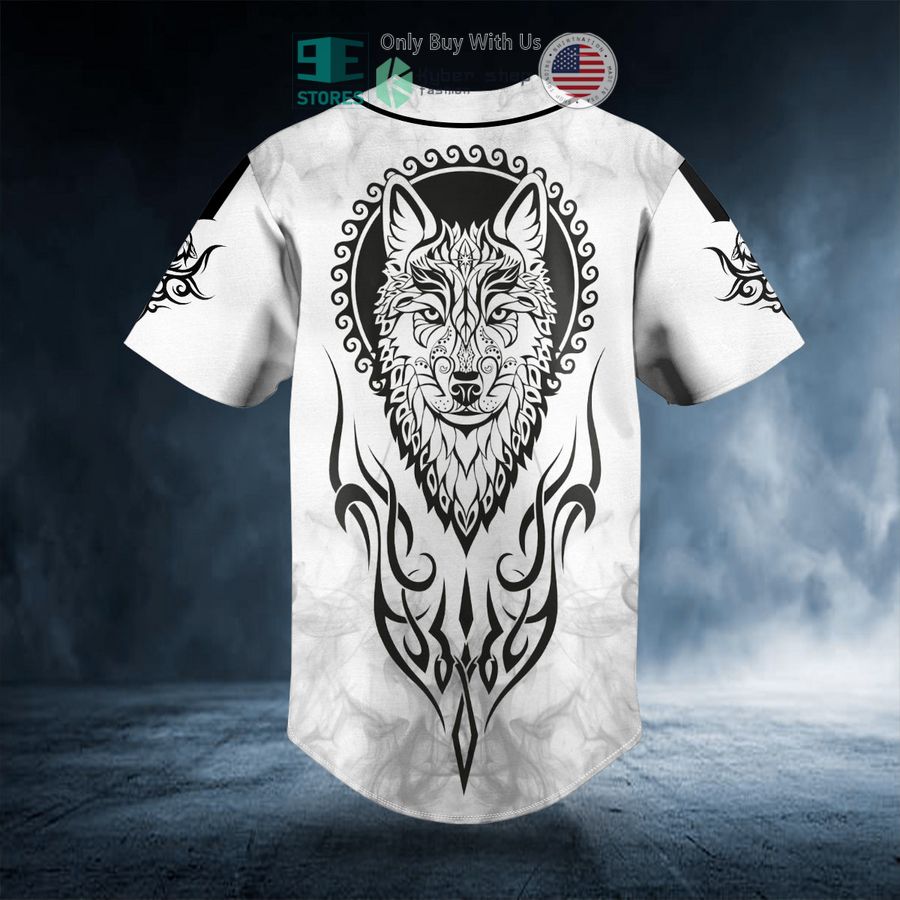black white yinyang wolf viking tattoo personalized baseball jersey 3 25369