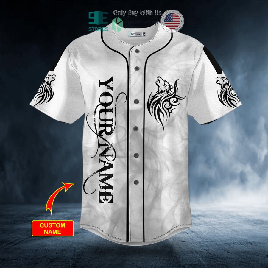 black white yinyang wolf viking tattoo personalized baseball jersey 4 42447