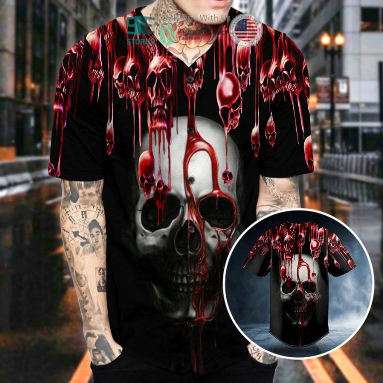 blooding skull baseball jersey 2 94729