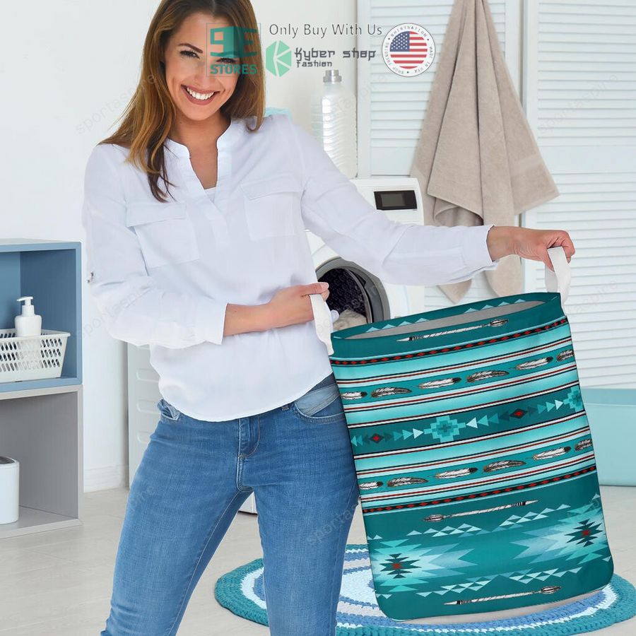 blue light pattern laundry basket 2 20471