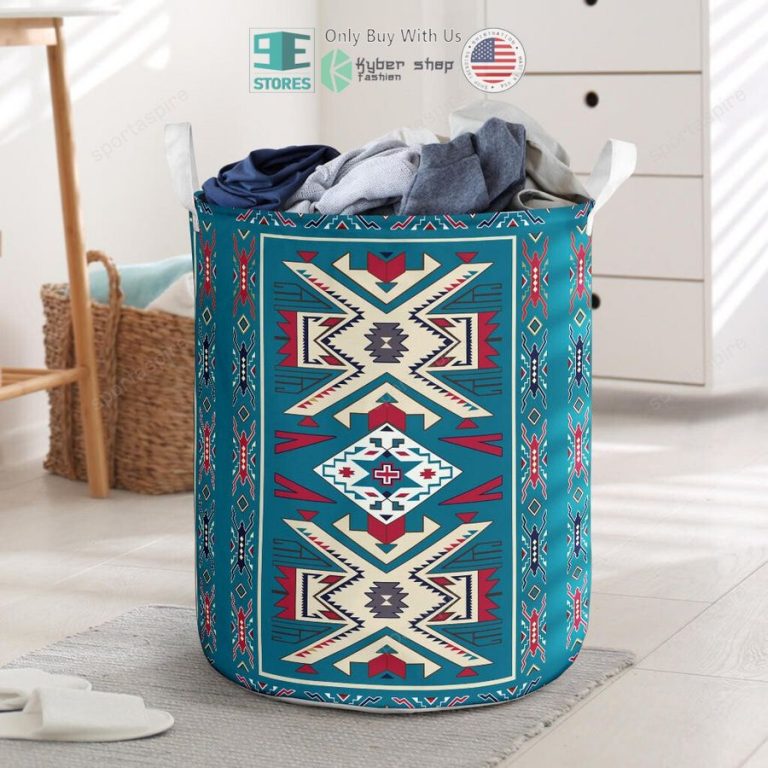 blue pink pattern laundry basket 1 11148