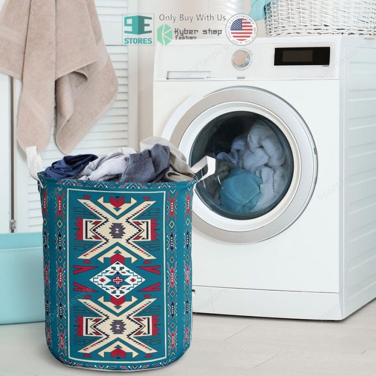 blue pink pattern laundry basket 3 86336