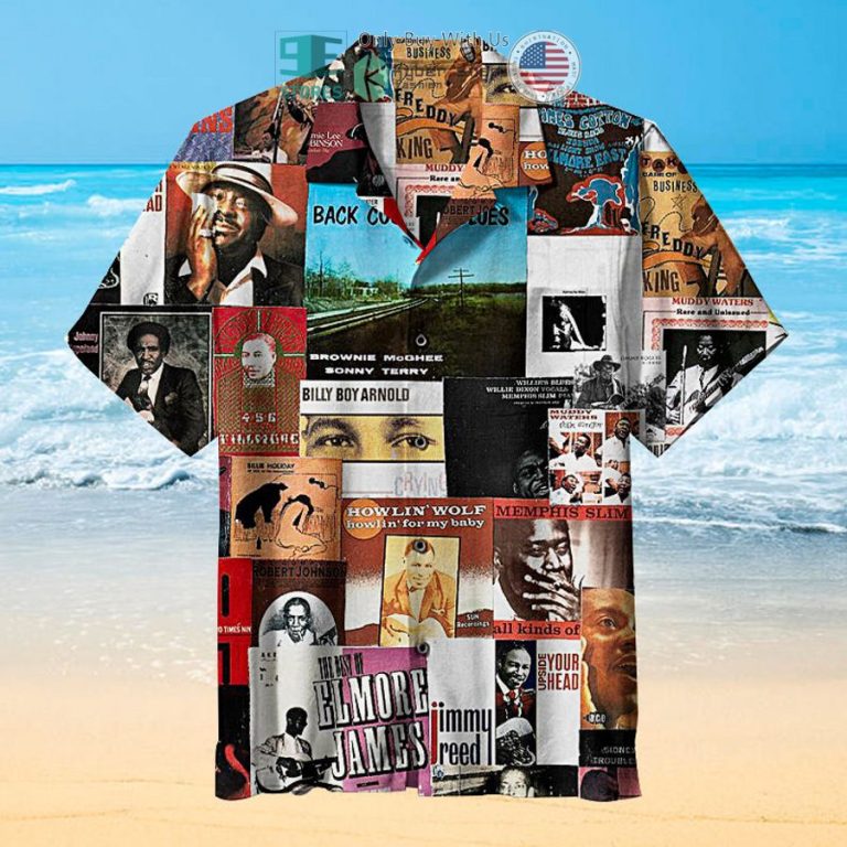 blues music collage hawaiian shirt 1 67572