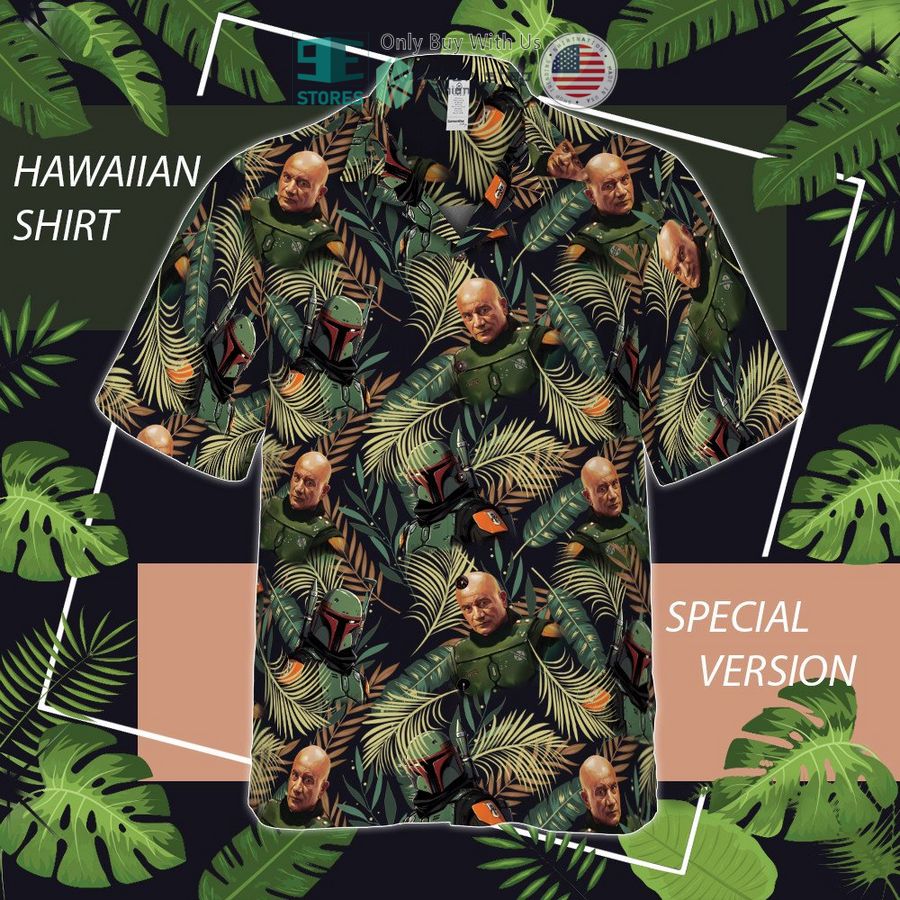 boba fett tropical leaves green hawaiian shirt 1 86650