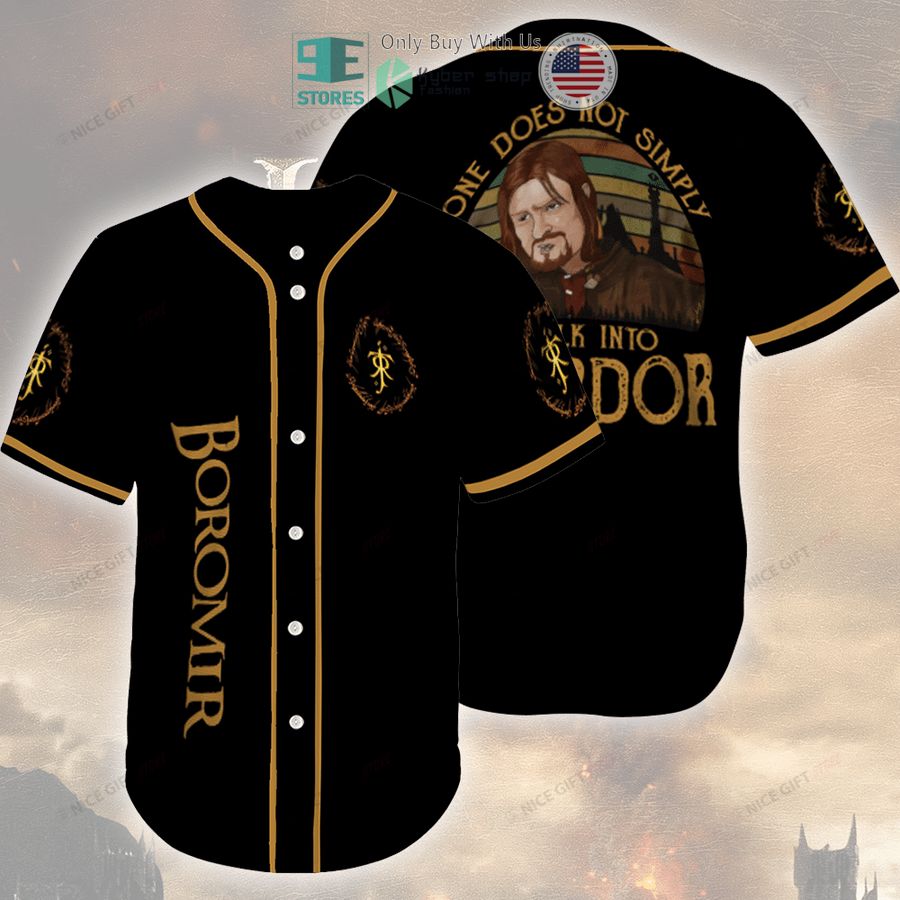 boromir one does not simply baseball jersey 1 24672