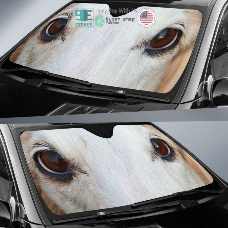 borzoi dog eyes car sun shade 2 72159