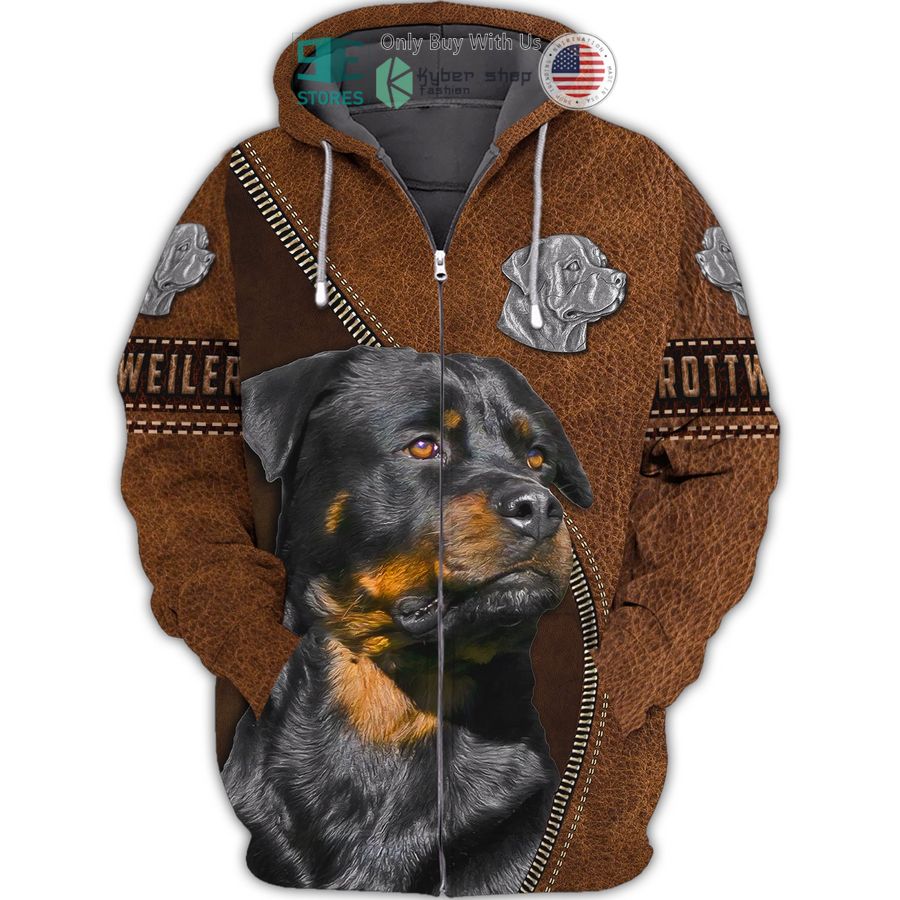 brave rottweiler leather skin 3d shirt hoodie 1 85554