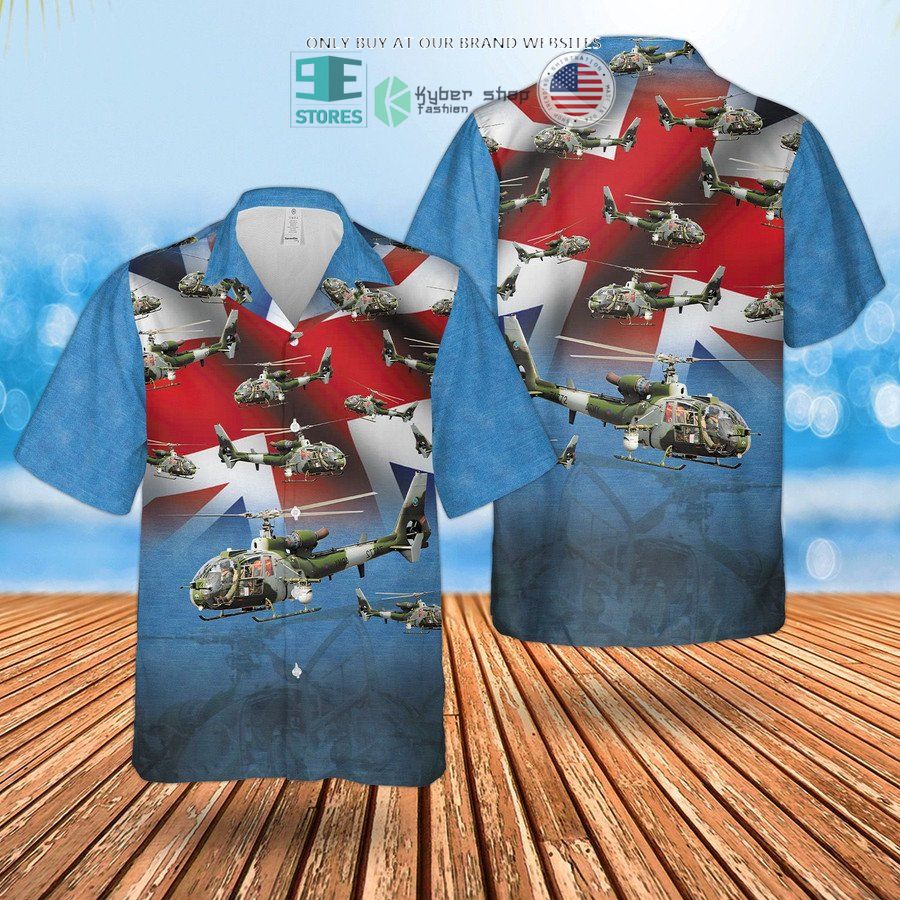 british army aerospatiale gazelle hawaiian shirt shorts 2 23027