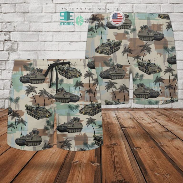 british army alvis stormer hvm combat vehicle hawaiian shirt shorts 3 9222