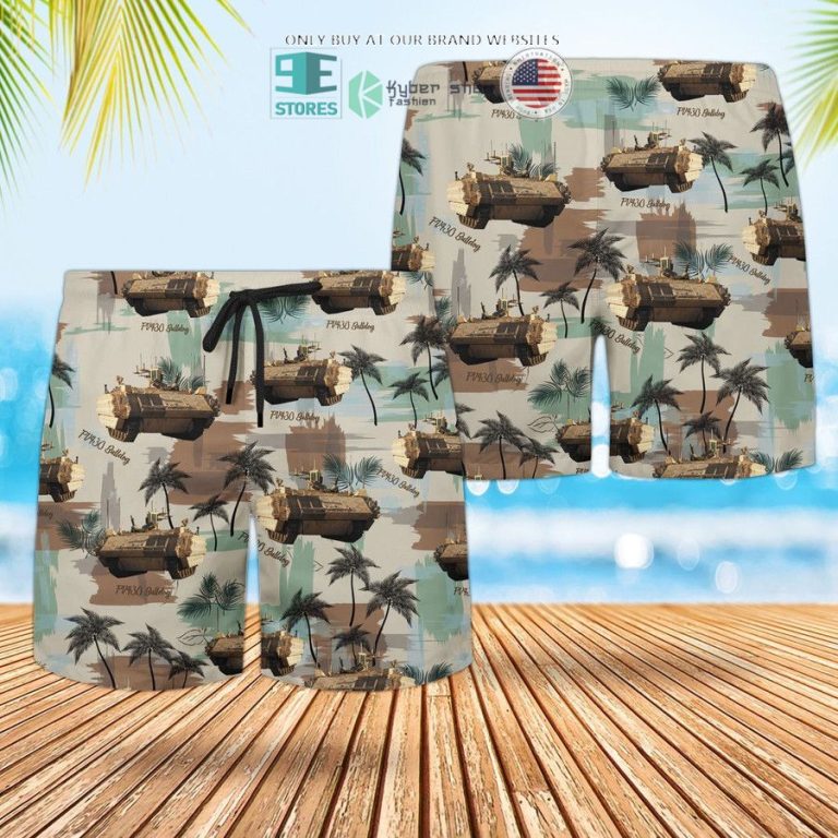 british army bulldog fv430 combat vehicle hawaiian shirt shorts 3 67436