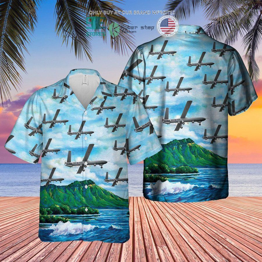 british army thales watchkeeper wk450 sky hawaiian shirt 2 86810