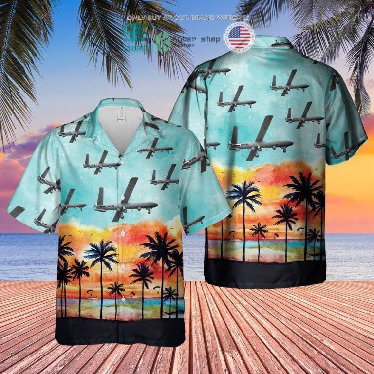 british army thales watchkeeper wk450 sunset hawaiian shirt 1 1360