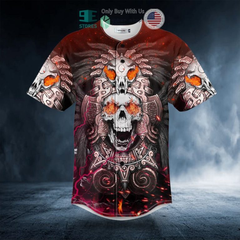 brocade pattern 8 native skull baseball jersey 3 96000