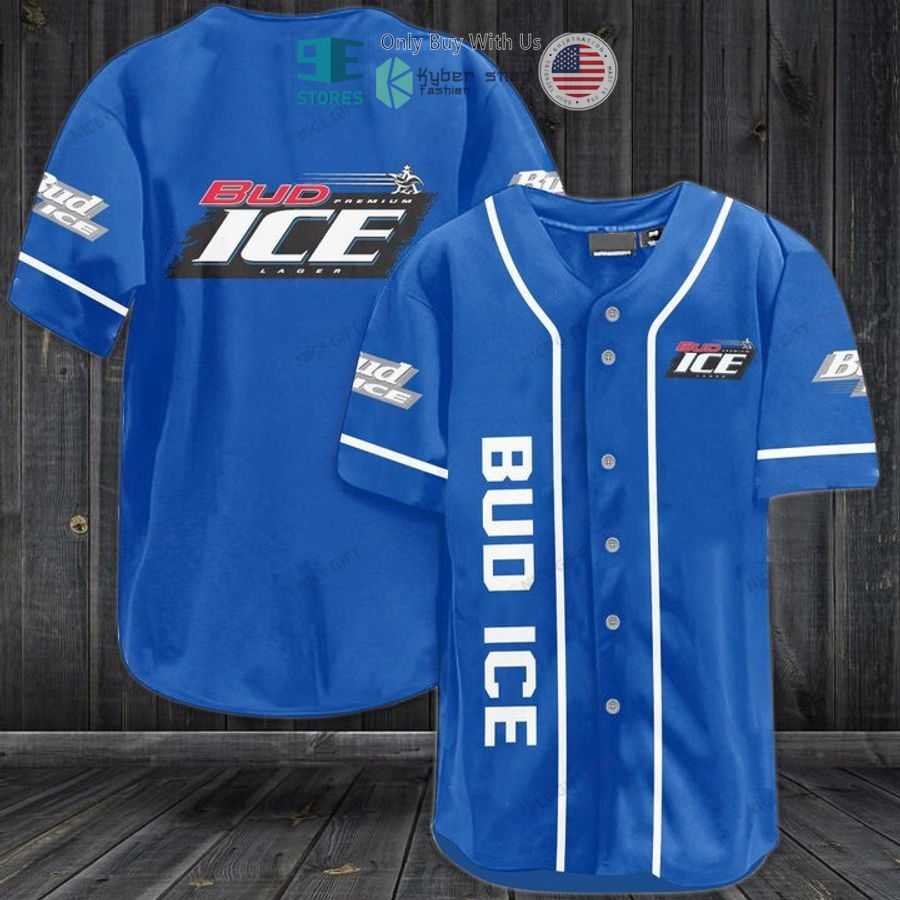 bud ice logo blue baseball jersey 1 3350