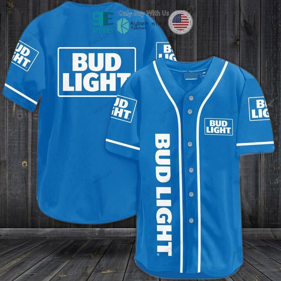 bud light blue baseball jersey 1 84372