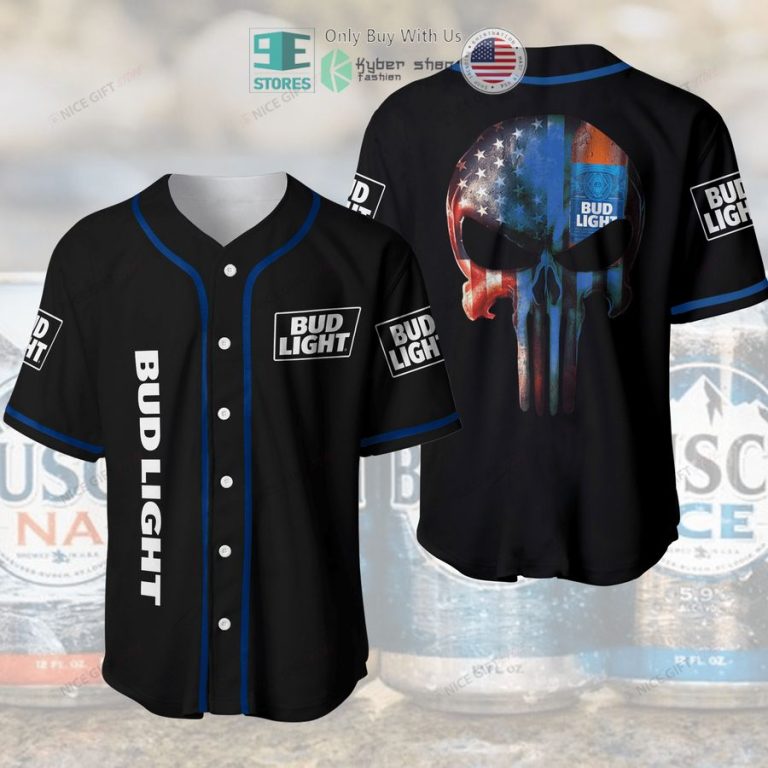 bud light punisher skull united states flag baseball jersey 1 96470