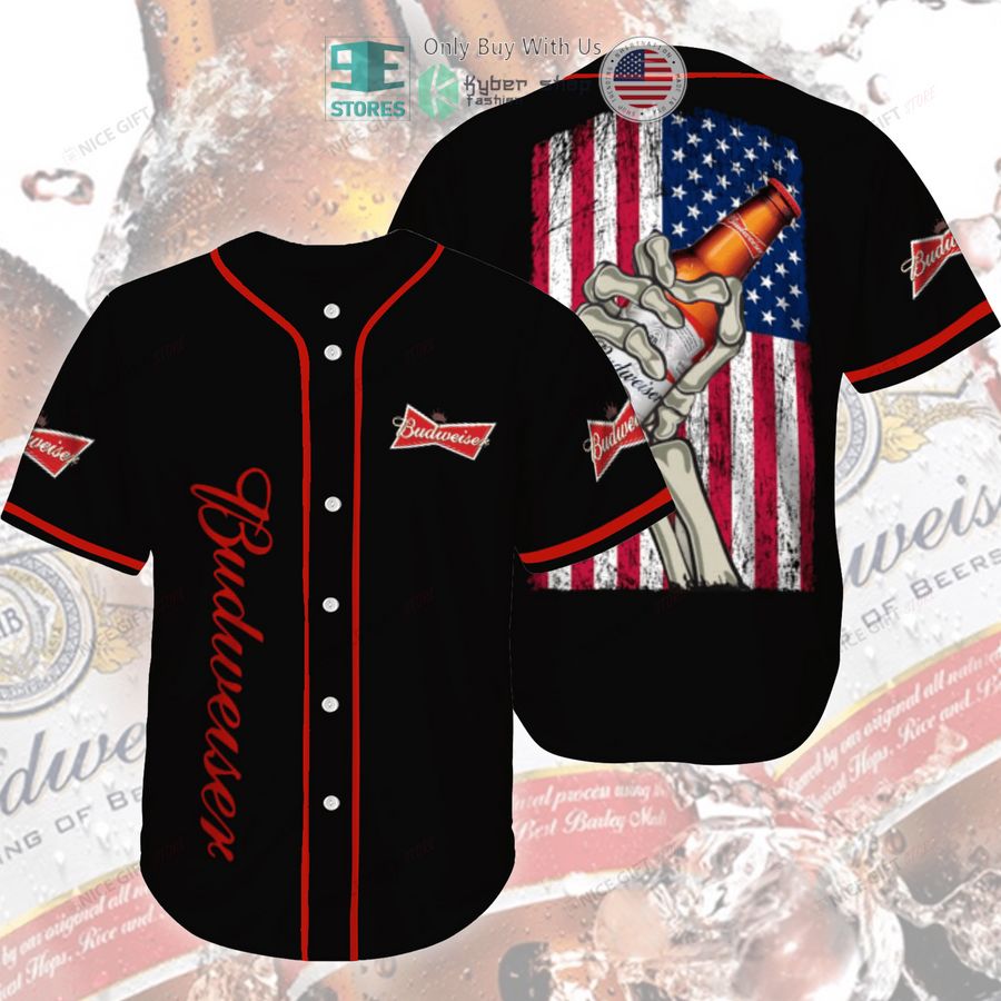 budweiser united states flag black baseball jersey 1 24980