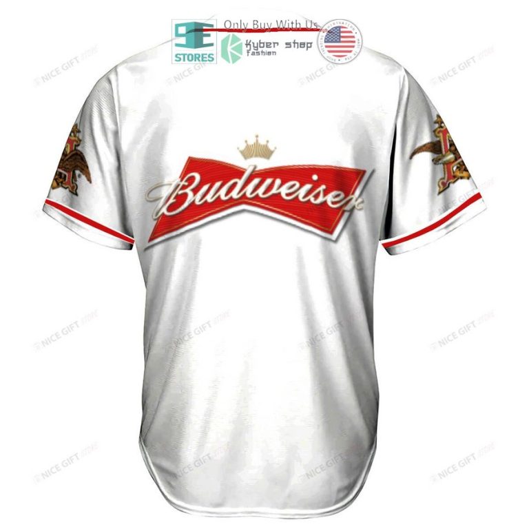 budweiser white baseball jersey 3 47843