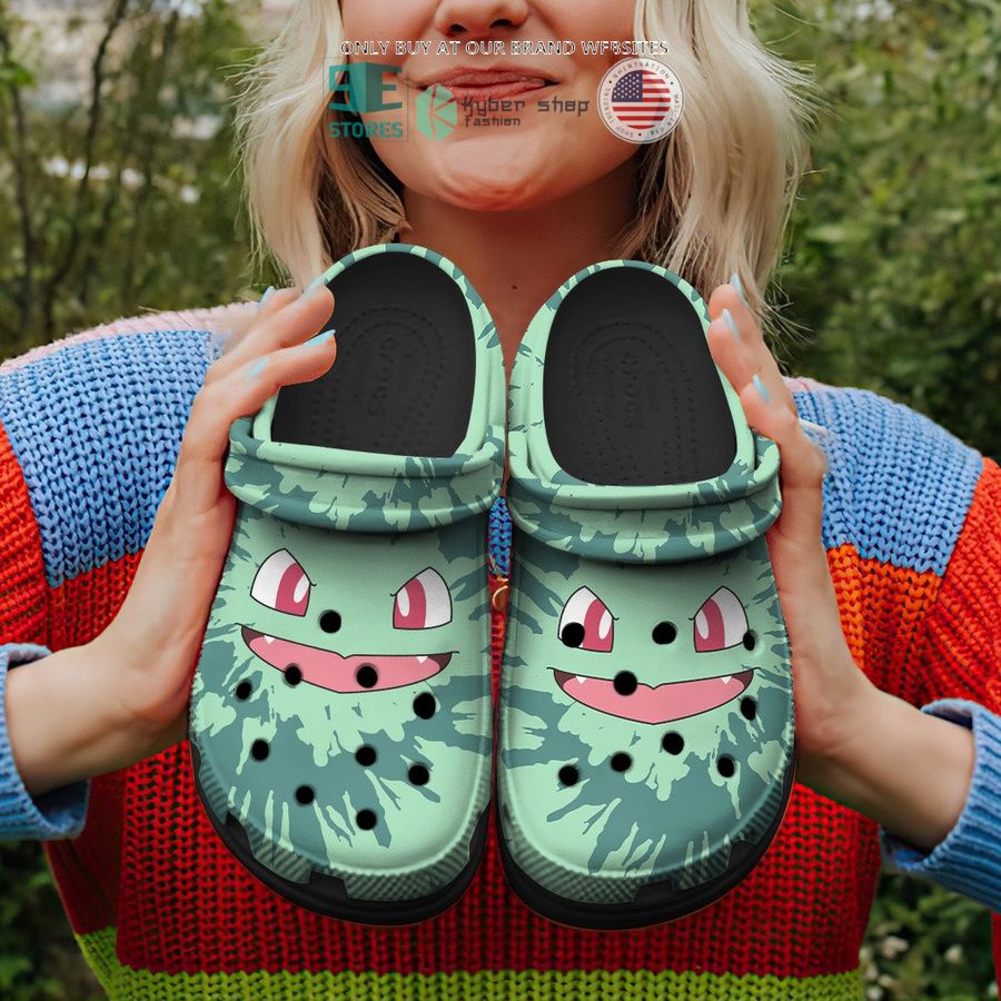 bulbasaur tie dye face crocs crocband shoes 1 10820