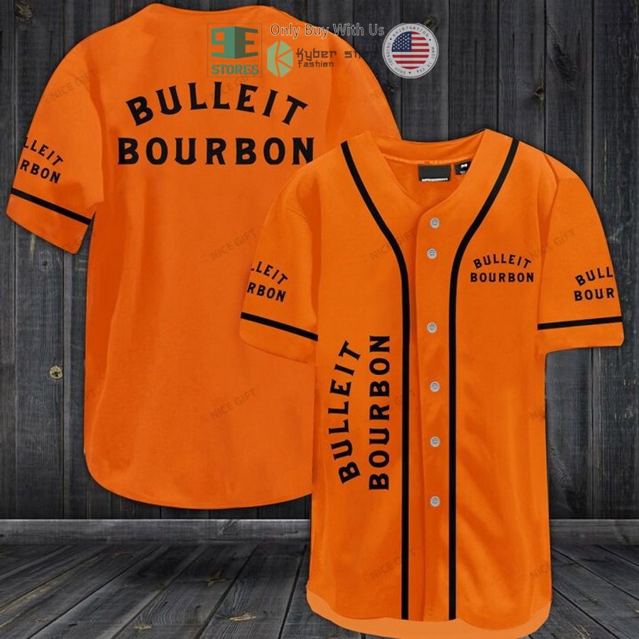 bulleit bourbon logo orange baseball jersey 1 77146