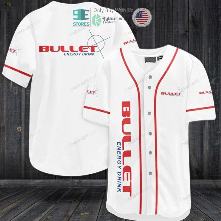 bullet energy drink white baseball jersey 1 62923