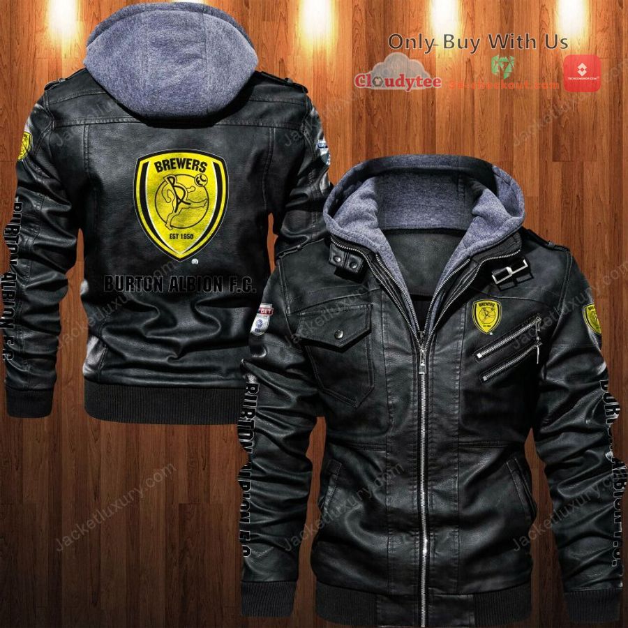burton albion f c leather jacket 1 96648