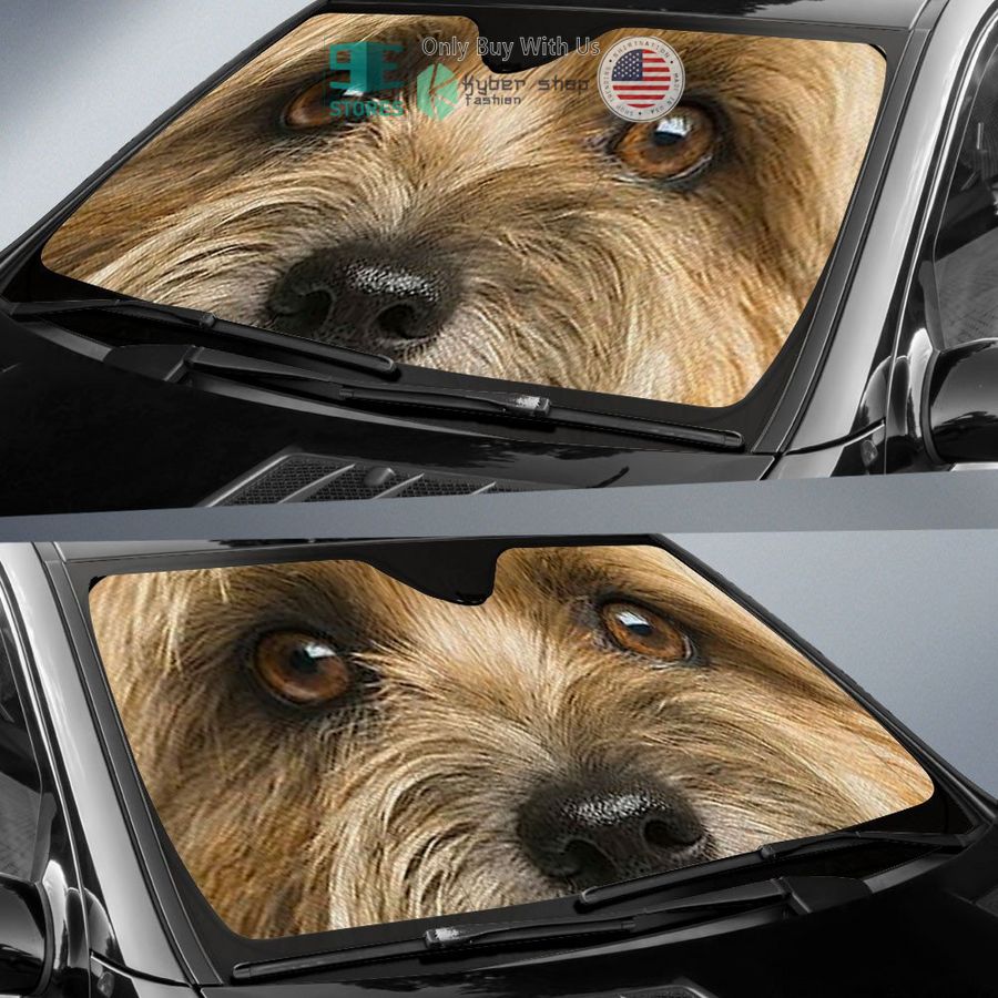 cairn terrier dog eyes car sun shade 2 49252