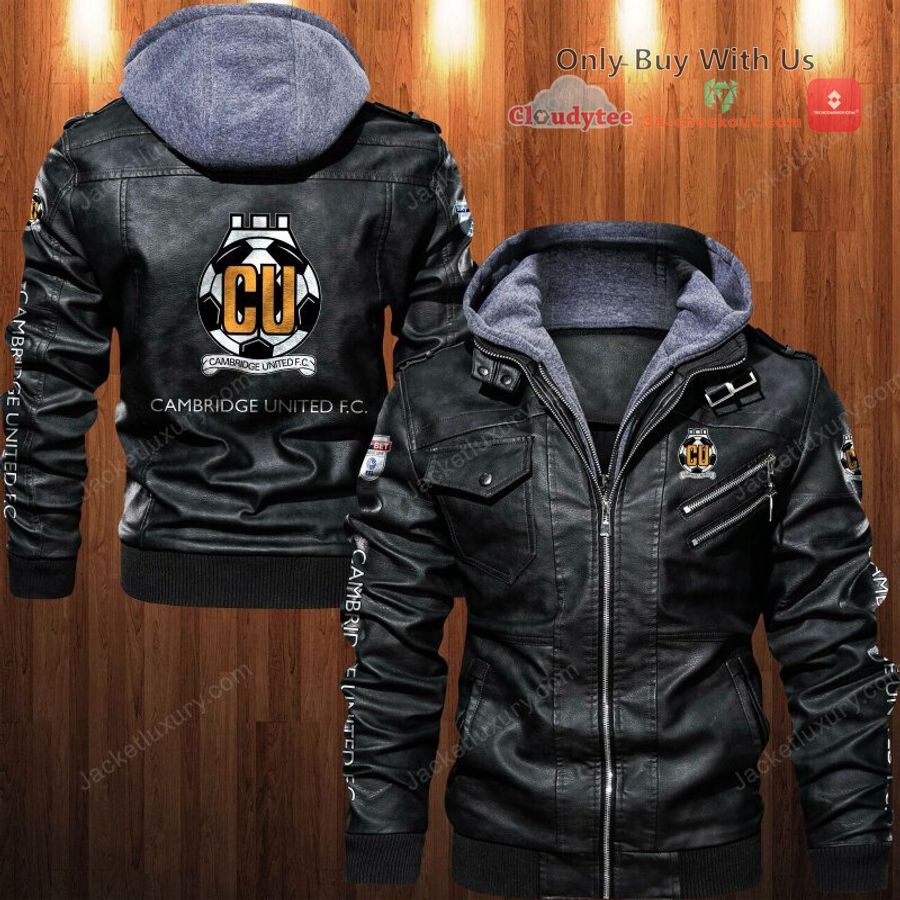 cambridge united f c leather jacket 1 65380