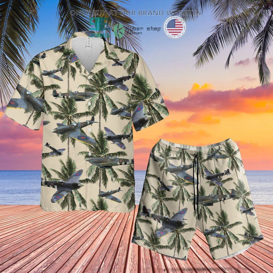 canadian supermarine spitfire hawaiian shirt shorts 1 30688