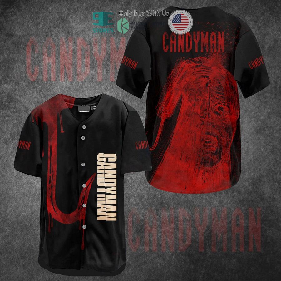 candyman red black baseball jersey 1 4199