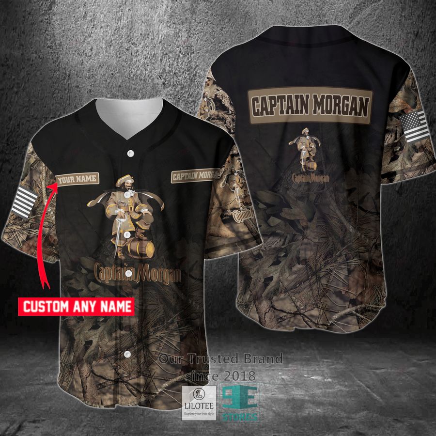captain morgan your name hunting baseball jersey 1 26267